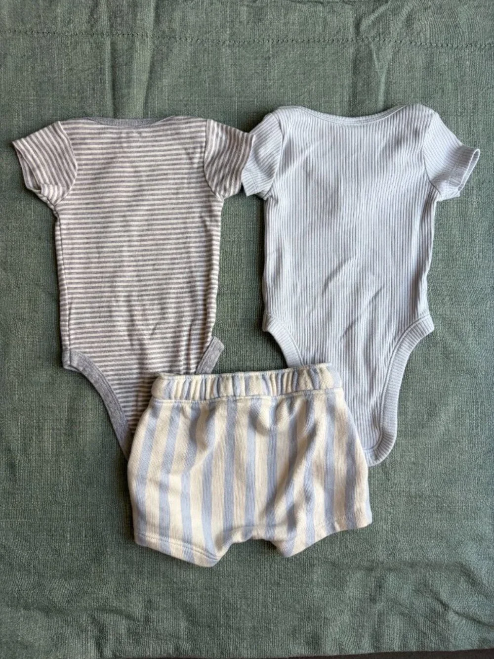 3-Piece Classic Stripes Baby Boy Bundle 0-3m